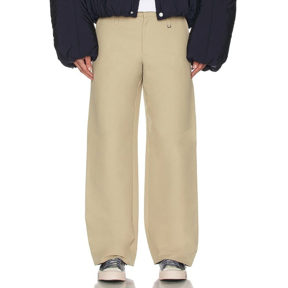 NWOT JACQUEMUS Le Pantalon Piccinni in Beige pants FWRD wide leg trouser men new